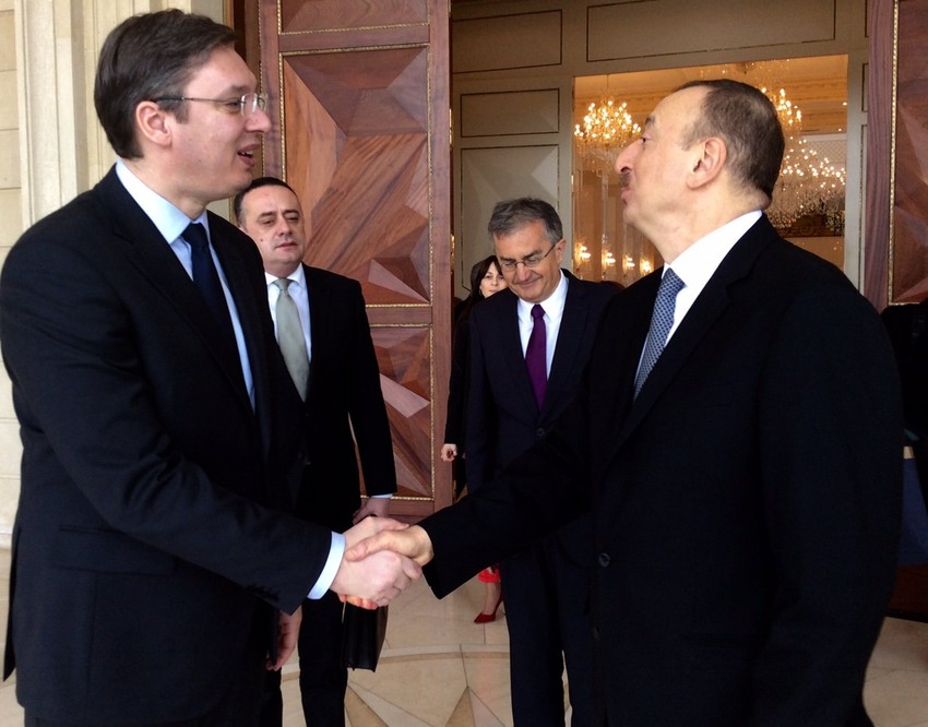 Vučić i Antić sa Alijevim