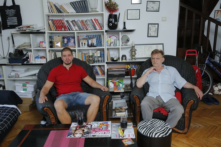 Branislav i Marko Petrušević u porodičnom domu