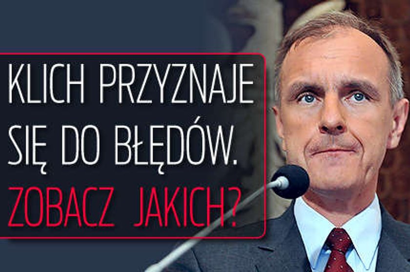 Klich przyznaje się do błędów. Zobacz, jakich?