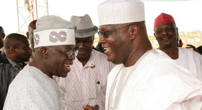 All Progressives Congress (APC) Leader, Bola Tinubu (L) and Former Vice-President of Nigeria, Atiku Abubakar (R).