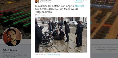 Rzucił się na Angelę Merkel, krzyczał Allahu Akbar