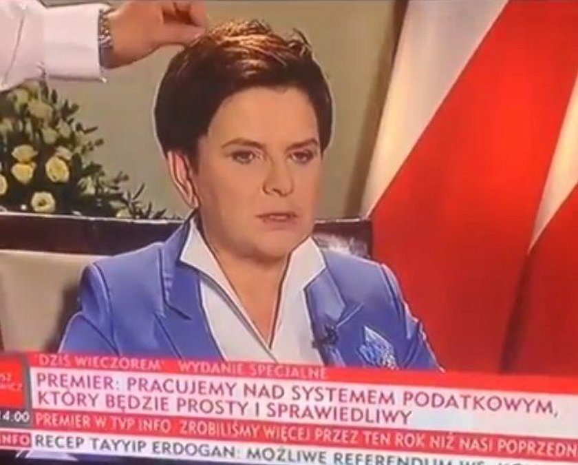 Zabawna wpadka z udziałem premier Beaty Szydło w TVP Info
