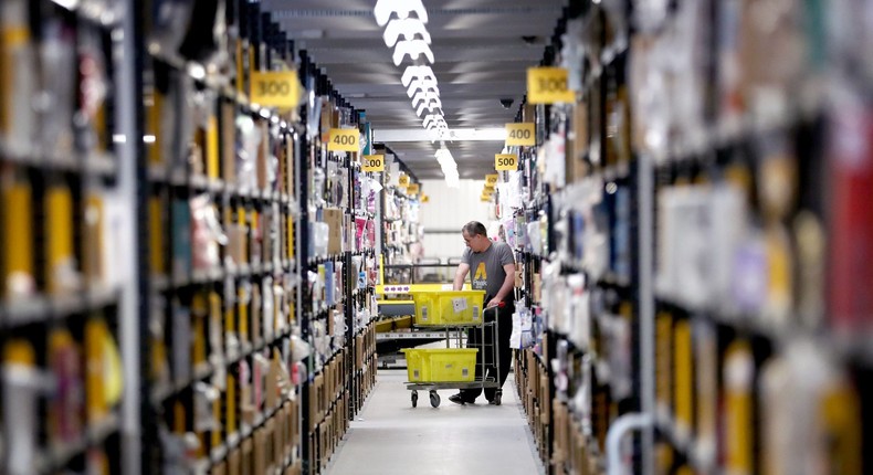 Hundreds of Amazon workers protested the company last week due to meager pay and unfair treatmentane Barlow/PA Images via Getty Images