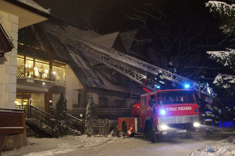 Pożar hotelu Belvedere - 27 grudnia 2014 r. 