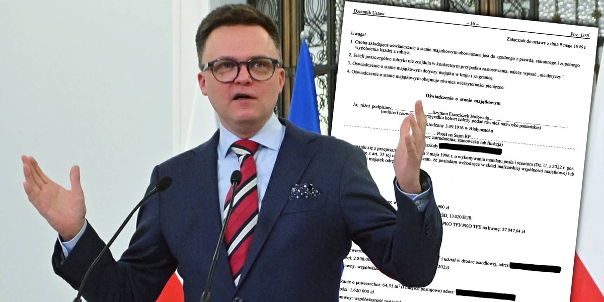 Szymon Hołownia pokazał oświadczenie majątkowe i... wpadka! Pomylił się