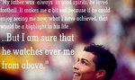 Ronaldo wysyła wiadomość do zmarłego ojca