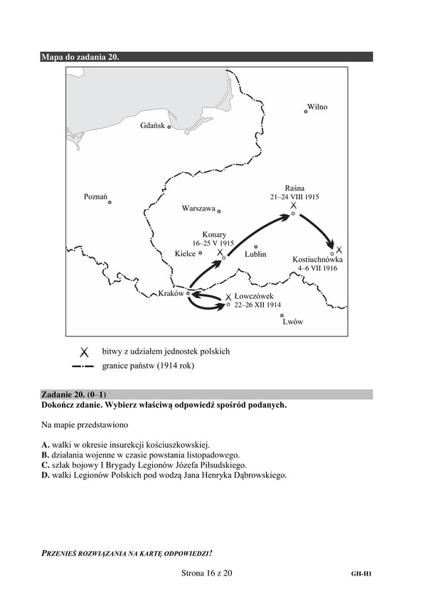 Arkusze egzamin gimnazjalny historia