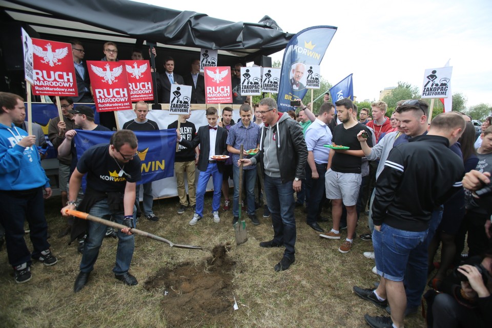 WARSZAWA PO KONWENCJA PRZECIWNICY PROTEST (pikieta)