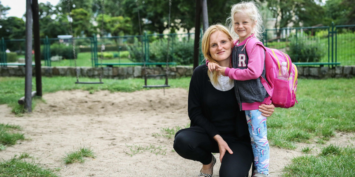 Agnieszka Szmidt (35 l.), córka Natalia (6,5 l.) 