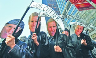 Biznesmen walczy o biały dom