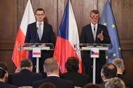 Premier Czech Andrej Babisz i premier Polski Mateusz Morawiecki