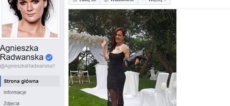 Agnieszka Radwańska na ślub założyła czarną sukienkę