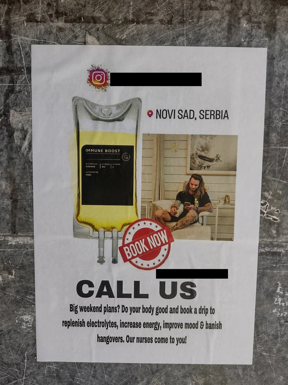 Infuzije protiv mamurluka