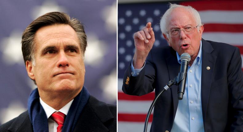 mitt romney bernie sanders