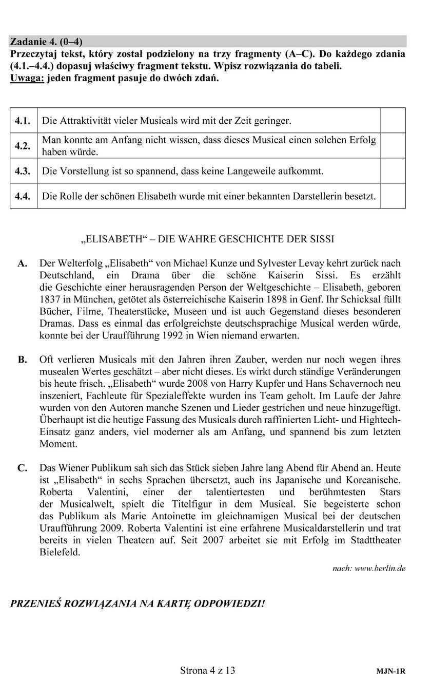 Matura 2017 język niemiecki poziom rozszerzony. Arkusze maturalne CKE - pytania i odpowiedzi