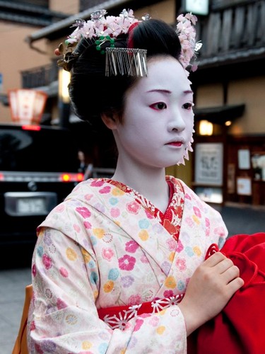 Gejsze w Kioto w Japonii