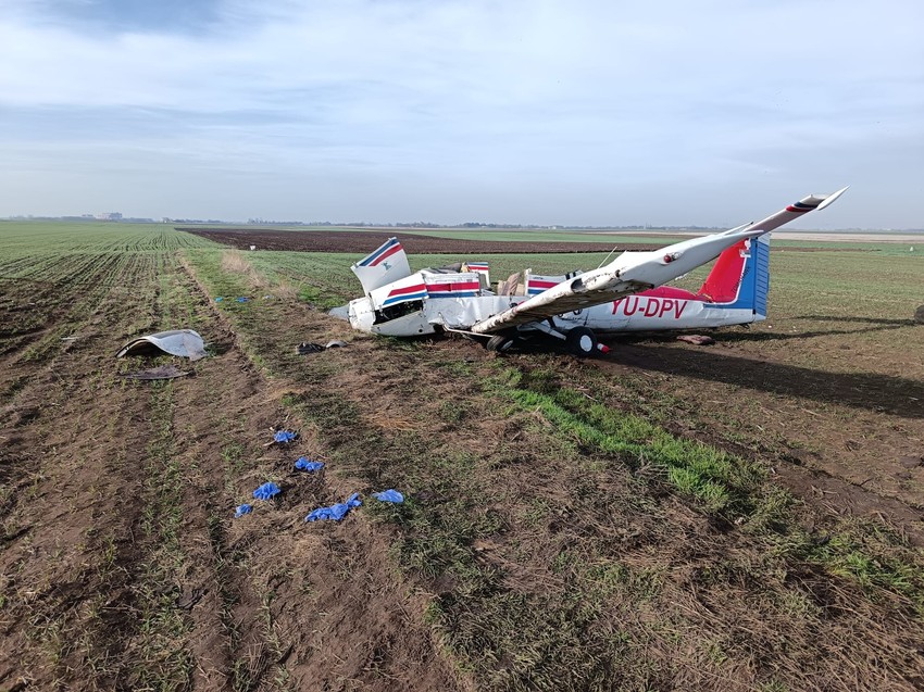 Avion koji je pao kod Subotice