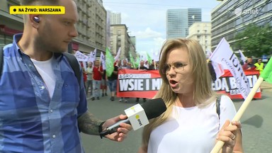 Zanim "przepytała" Glapińskiego w Sopocie, rozmawiała z Onetem na proteście [WIDEO]