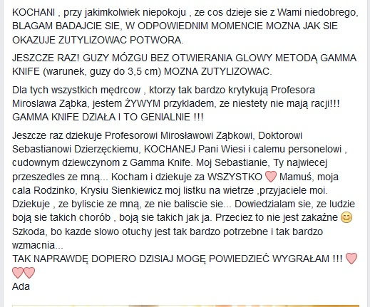 Adrianna Biedrzyńska na Facebooku