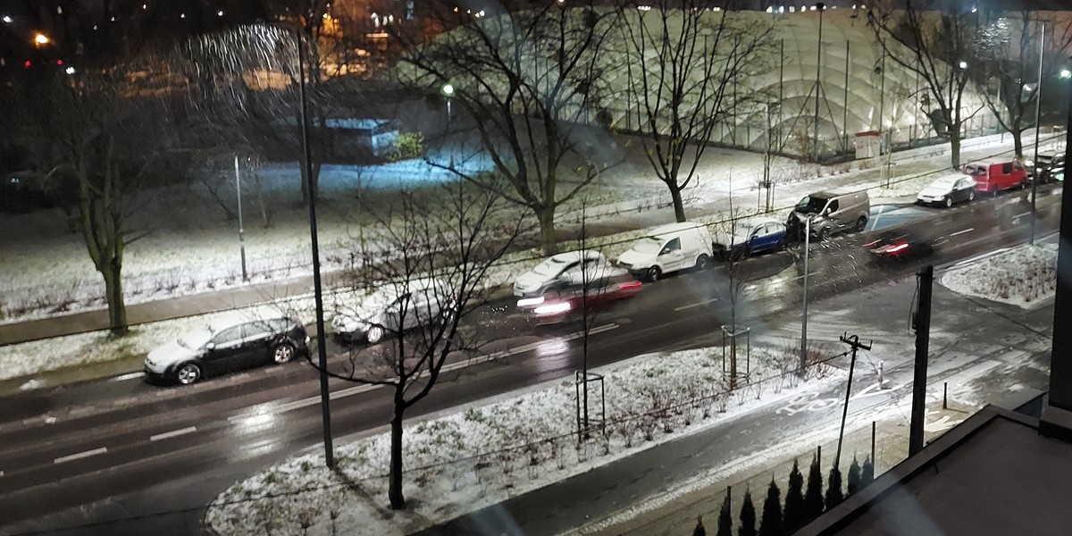 Nagły atak zimy w Warszawie.