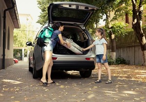 Porodica na moru - ilustracija