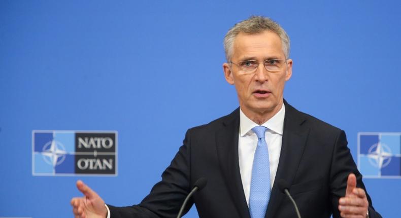 NATO Secretary General Jens Stoltenberg (pictured February 2019) said building work on a storage facility for US military equipment in Poland will start later in 2019 and is expected to take two years