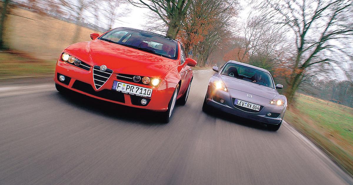 Alfa Romeo Brera kontra Mazda RX8 z archiwum Auto Świata
