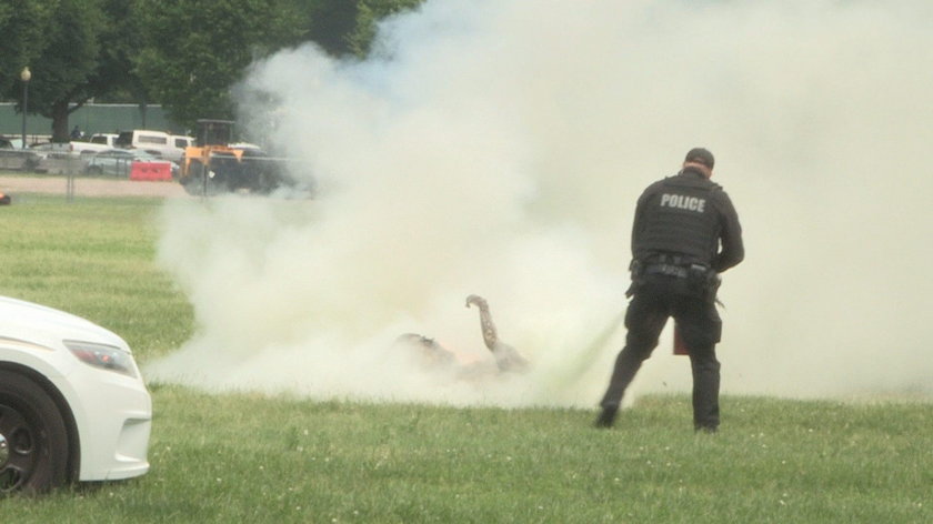 Szokujące sceny przed Białym Domem