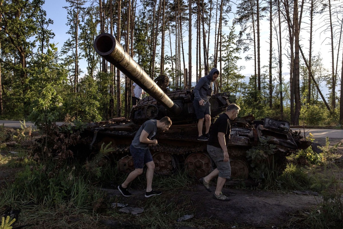 Zniszczony rosyjski czołg