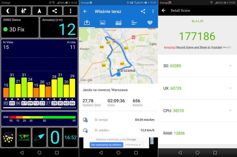 Huawei Mate 10 Pro - GPS, AnTuTu Benchmark