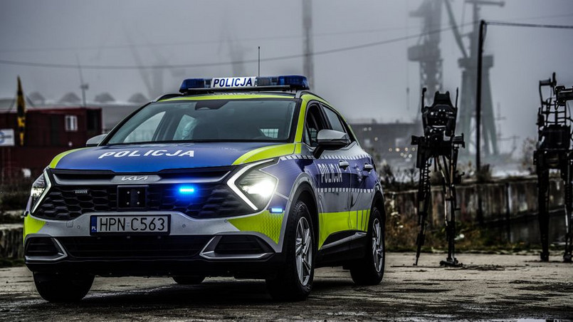 Kia Sportage jako radiowóz policji w nowym oznakowaniu
