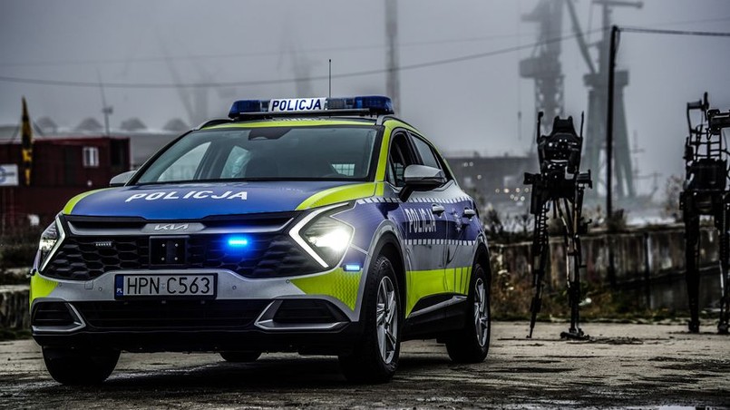 Kia Sportage jako radiowóz policji w nowym oznakowaniu