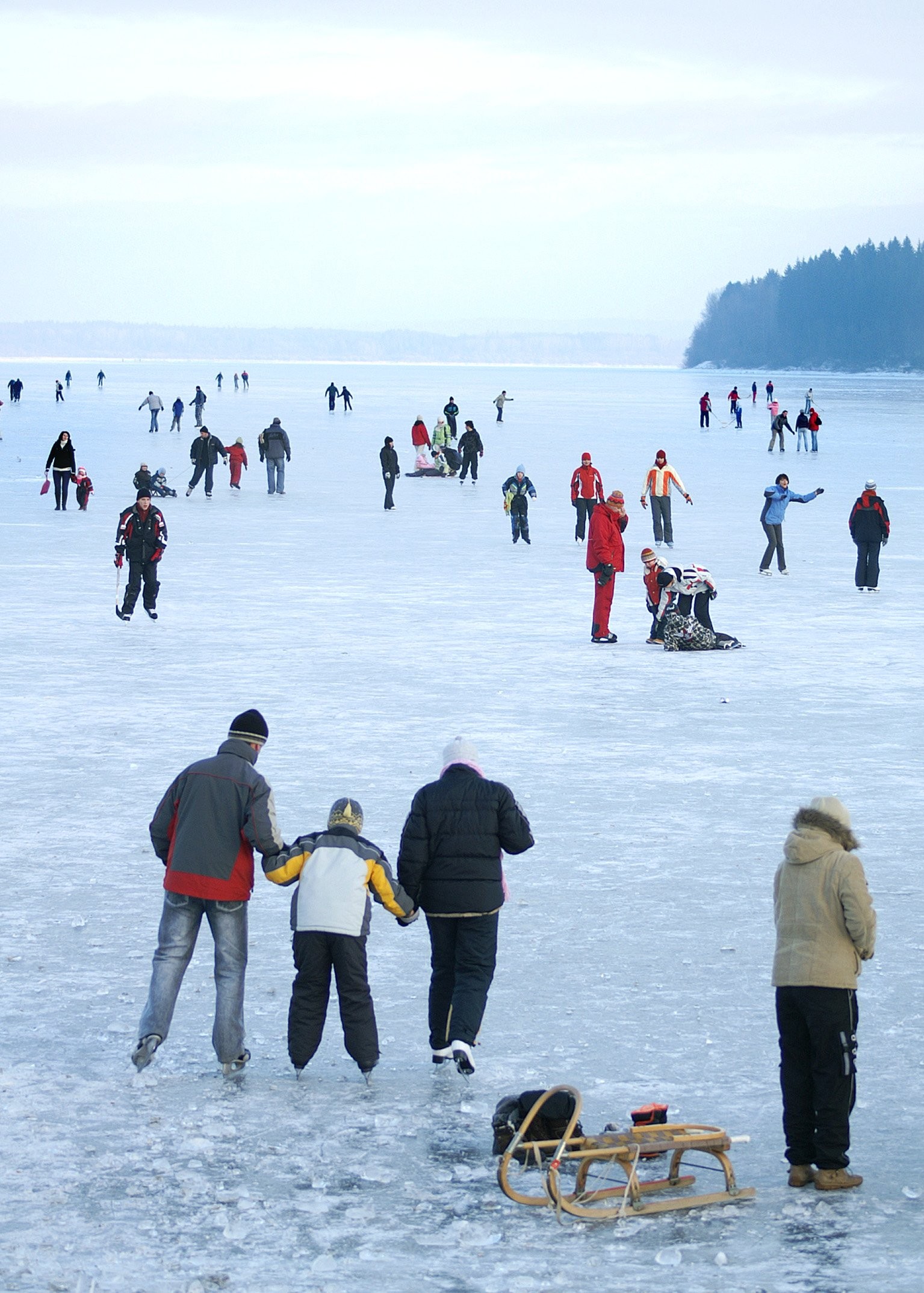 Oravská priehrada v zime.