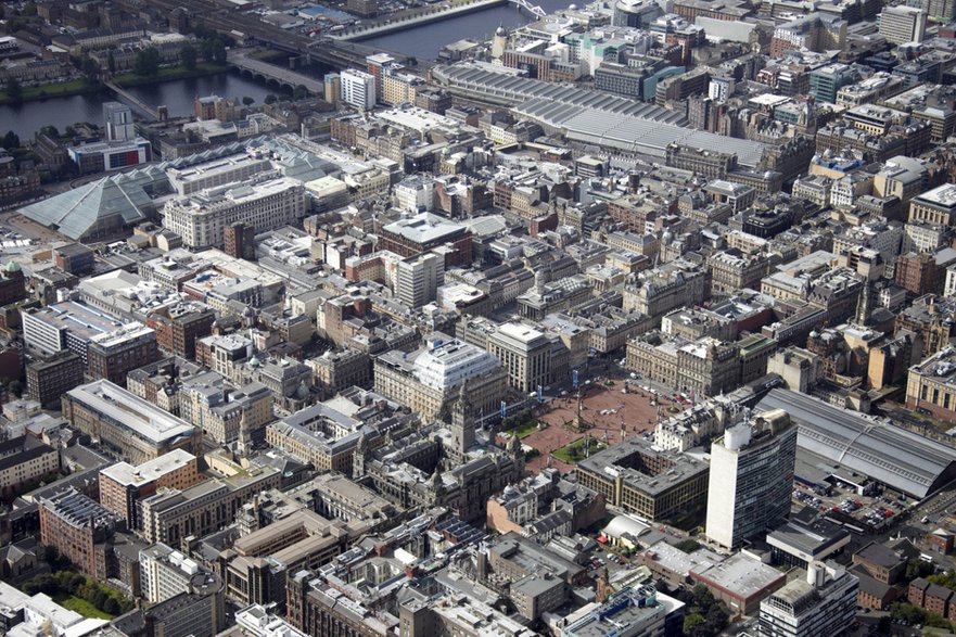 Panorama Glasgow – największego miasta Szkocji. Społeczność polska stanowi 1,5% mieszkańców Glasgow. Fot. Andrew Holt/Getty Images