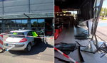 Wypadek w Mielnie. Samochód wjechał w supermarket. Są ranni