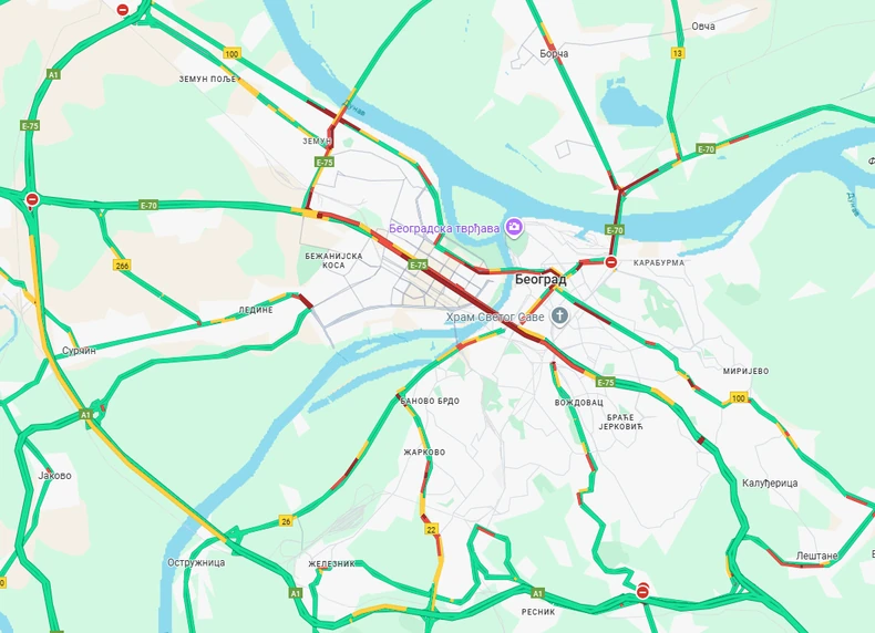 Gužve u Beogradu 5. decembra