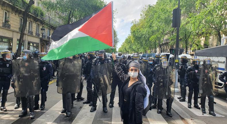 Manifestation pro-Palestine à Marseille, le mardi 10 octobre 2023