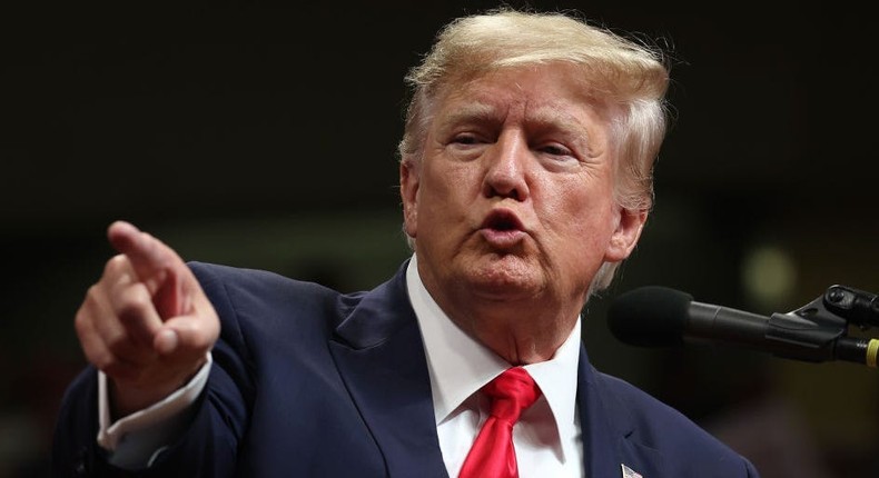 Former President Donald Trump speaks during a Save America rally in Anchorage, Alaska, on July 9, 2022.