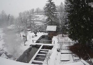 Sneg u Slunju u Hrvatskoj