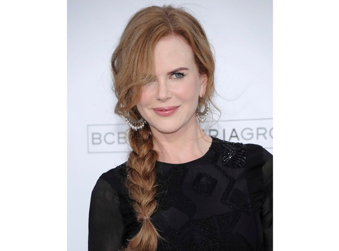 Klasyczny warkocz Nicole Kidman prezentował się bardzo kobieco
