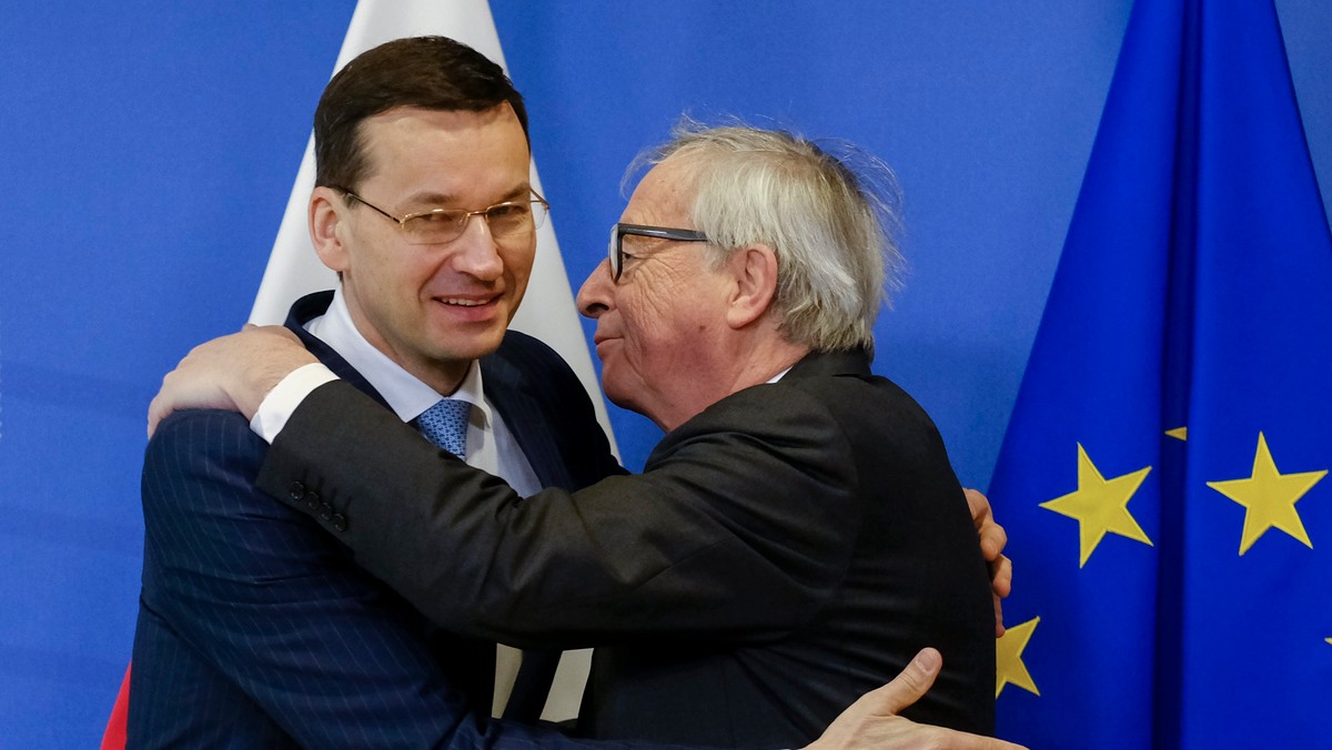 epa06588472 - BELGIUM EU POLAND (Polish Prime Minister meets EU commission President Jean-Claude Juncker)