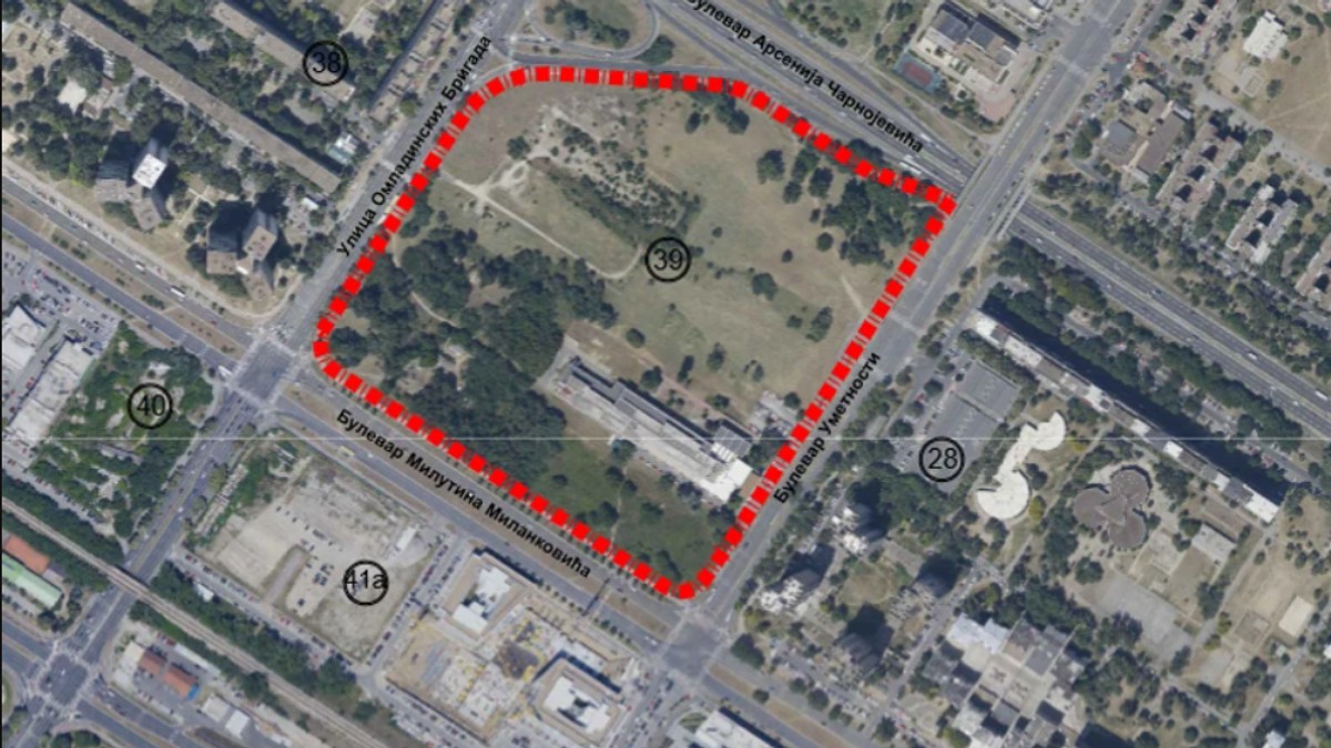 Prostor gde će se nalaziti nova zgrada MUP-a