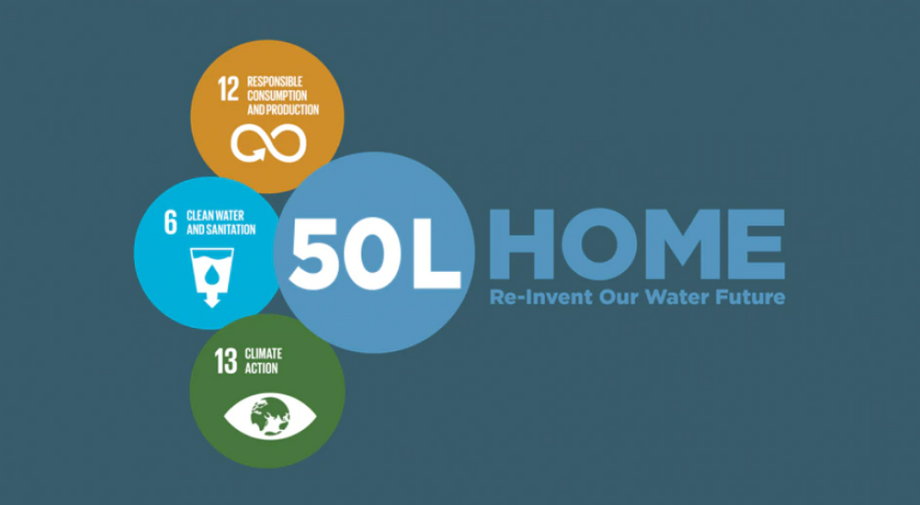 50L Home to międzynarodowa inicjatywa organizacji publicznych, prywatnych i pozarządowych, której celem jest zmiana modelu korzystania z wody. W ramach projektu między innymi opracowywane są innowacje, które pomagają ponownie wykorzystywać wodę oraz zmniejszają lub nawet eliminują jej zużycie. 