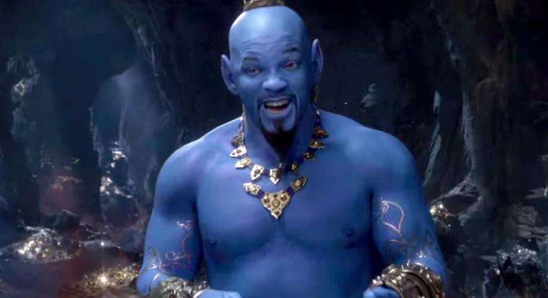 In the 2 minutes long trailer, Will Smith owned the role of the Genie as he urges Aladdin to ask for three wishes. [YouTube/Walt Disney Studio]