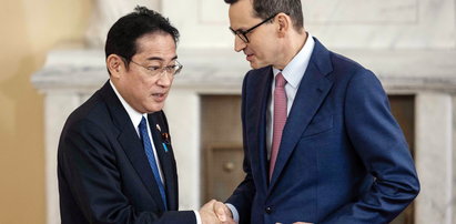 Premier Japonii obiecuje Polsce pomoc finansową, a Mateusz Morawiecki podkreśla: "Oś Chiny-Moskwa jest niebezpieczna"