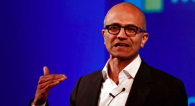 Microsoft CEO Satya Nadella addresses the media during an event in New Delhi September 30, 2014.
