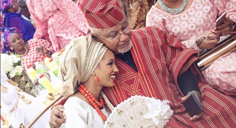 Dija and her father on her wedding day