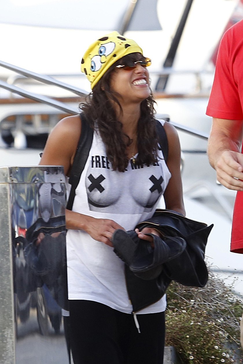 Michelle Rodriguez w prowokacyjnym T-shircie