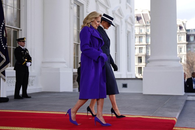 Džil Bajden i Melanija Tramp 2025. ispred Bele kuće