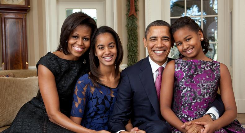 Barack Obama family portrait 2015